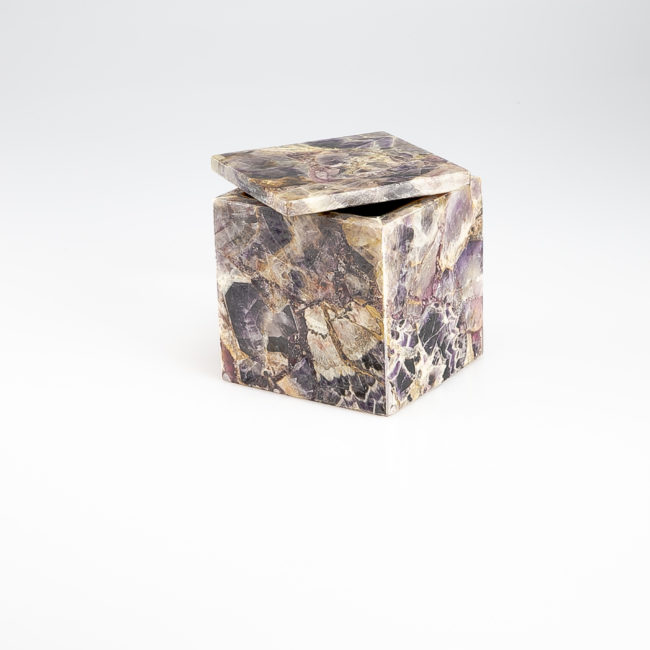 Cotton Bud box in Amethyst Stone