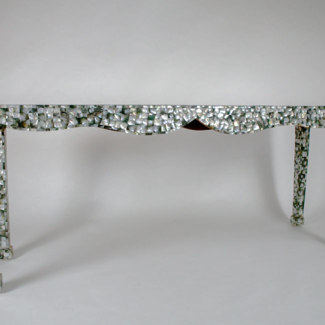 Console Table in Blacklip Mother of Pearl