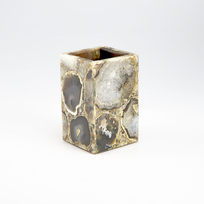 Toothbrush Holder in Black Agate